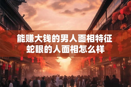 能赚大钱的男人面相特征 蛇眼的人面相怎么样 能赚大钱的男人面相特征 蛇眼的人面相怎么样