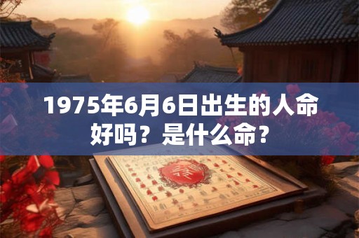 1975年6月6日出生的人命好吗？是什么命？