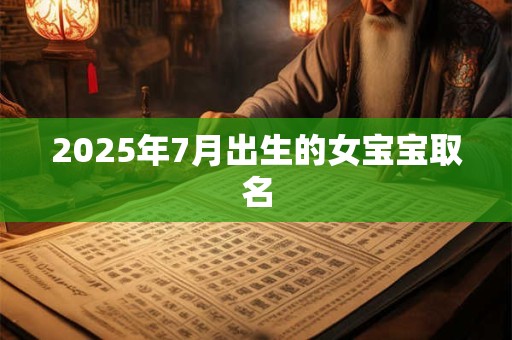 2025年7月出生的女宝宝取名