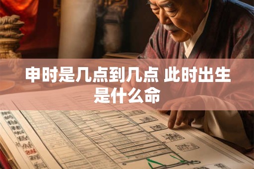 申时是几点到几点 此时出生是什么命