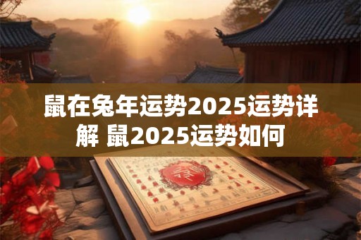 鼠在兔年运势2025运势详解 鼠2025运势如何