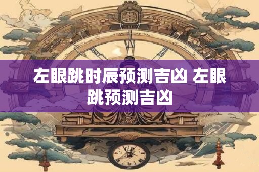 左眼跳时辰预测吉凶 左眼跳预测吉凶