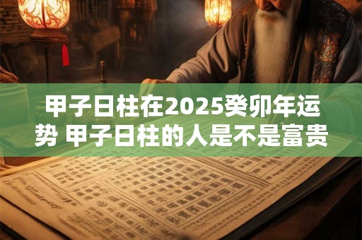 甲子日柱在2025癸卯年运势 甲子日柱的人是不是富贵命