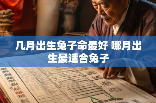 几月出生兔子命最好 哪月出生最适合兔子