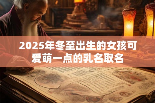 2025年冬至出生的女孩可爱萌一点的乳名取名