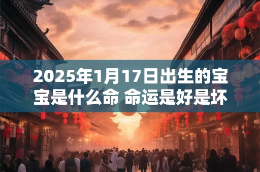 2025年1月17日出生的宝宝是什么命 命运是好是坏