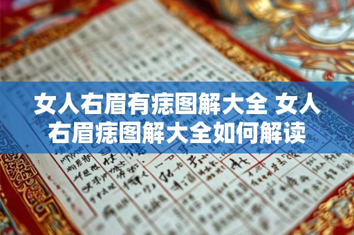 女人右眉有痣图解大全 女人右眉痣图解大全如何解读