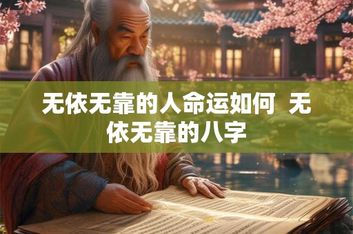 无依无靠的人命运如何  无依无靠的八字