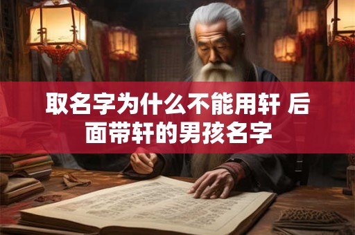 取名字为什么不能用轩 后面带轩的男孩名字