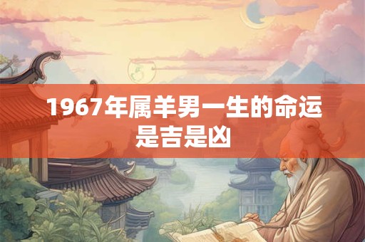 1967年属羊男一生的命运是吉是凶