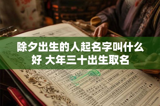 除夕出生的人起名字叫什么好 大年三十出生取名