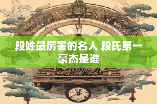 段姓最厉害的名人 段氏第一豪杰是谁