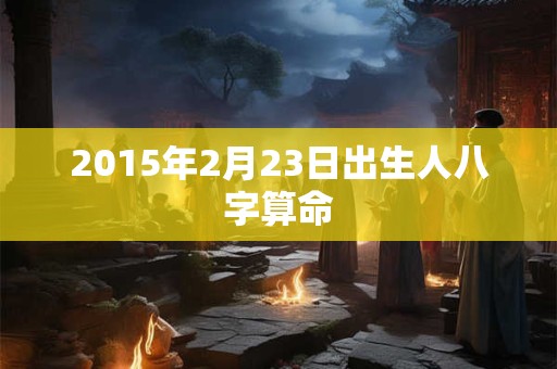 2015年2月23日出生人八字算命