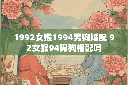 1992女猴1994男狗婚配 92女猴94男狗相配吗