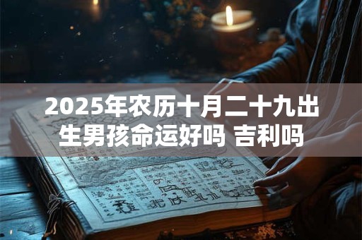 2025年农历十月二十九出生男孩命运好吗 吉利吗 2025年农历十月二十九出生男孩命运好吗 吉利吗