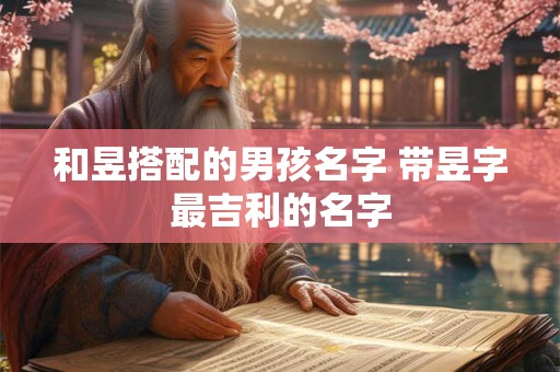 和昱搭配的男孩名字 带昱字最吉利的名字