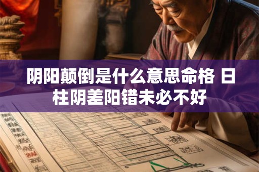 阴阳颠倒是什么意思命格 日柱阴差阳错未必不好