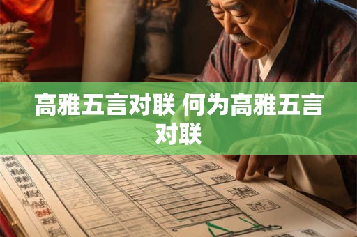 高雅五言对联 何为高雅五言对联