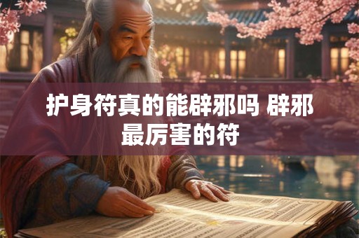 护身符真的能辟邪吗 辟邪最厉害的符