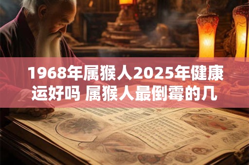 1968年属猴人2025年健康运好吗 属猴人最倒霉的几年 1968年属猴人2025年健康运好吗 属猴人最倒霉的几年