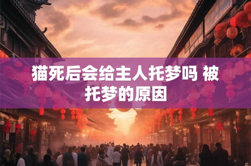 猫死后会给主人托梦吗 被托梦的原因