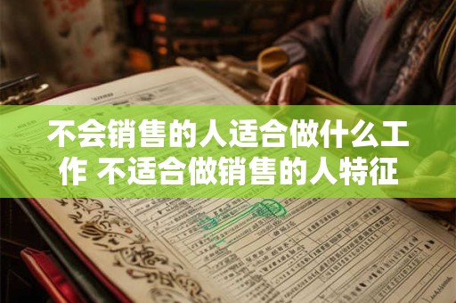 不会销售的人适合做什么工作 不适合做销售的人特征