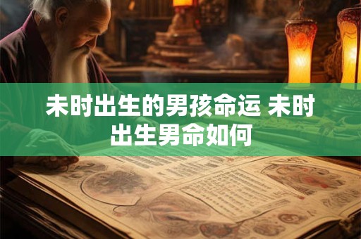 未时出生的男孩命运 未时出生男命如何