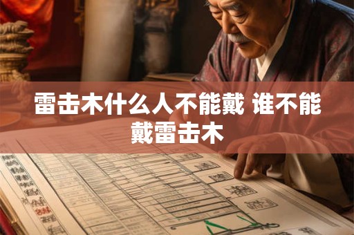 雷击木什么人不能戴 谁不能戴雷击木