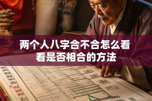 两个人八字合不合怎么看 看是否相合的方法