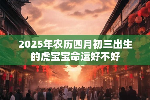 2026年农历四月初三出生的虎宝宝命运好不好
