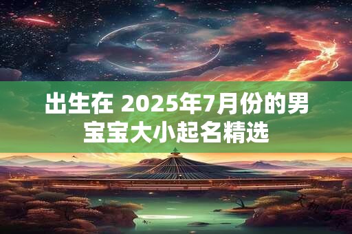 出生在 2025年7月份的男宝宝大小起名精选