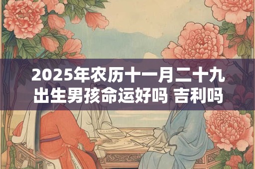 2025年农历十一月二十九出生男孩命运好吗 吉利吗