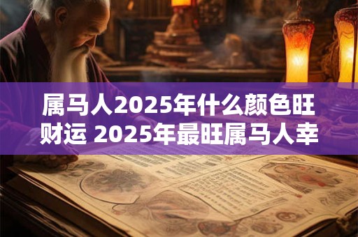 属马人2025年什么颜色旺财运 2025年最旺属马人幸运色
