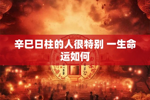 辛巳日柱的人很特别 一生命运如何