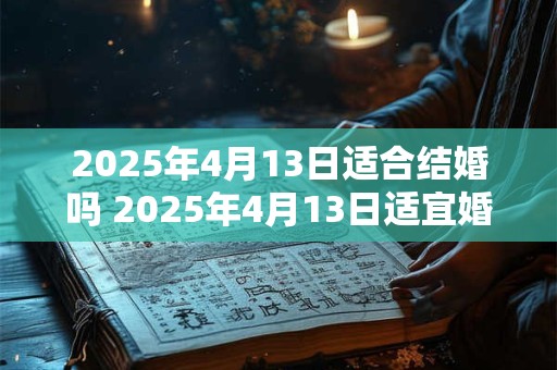 2025年4月13日适合结婚吗 2025年4月13日适宜婚期吗
