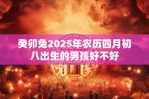 癸卯兔2025年农历四月初八出生的男孩好不好