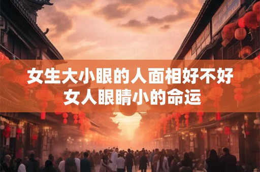 女生大小眼的人面相好不好 女人眼睛小的命运