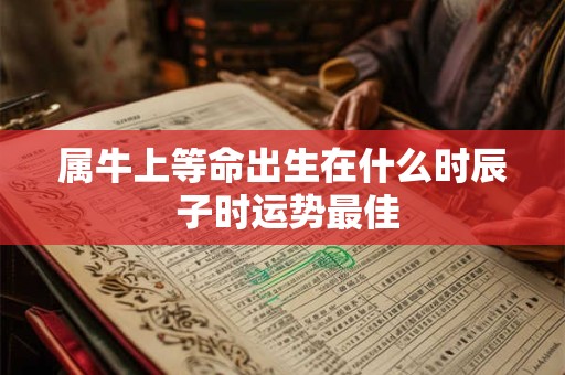 属牛上等命出生在什么时辰 子时运势最佳