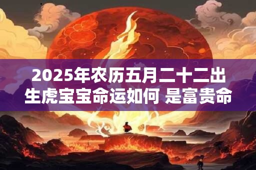 2026年农历五月二十二出生虎宝宝命运如何 是富贵命吗