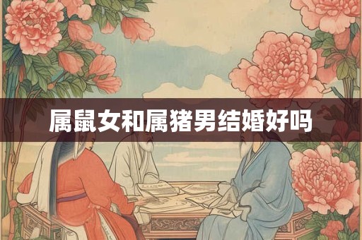属鼠女和属猪男结婚好吗