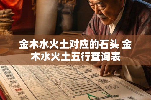 金木水火土对应的石头 金木水火土五行查询表