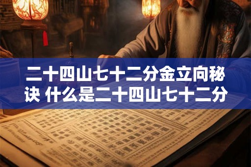 二十四山七十二分金立向秘诀 什么是二十四山七十二分金立向秘诀