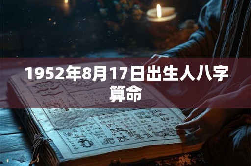 1952年8月17日出生人八字算命