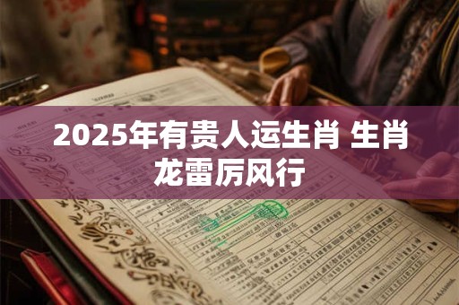 2025年有贵人运生肖 生肖龙雷厉风行