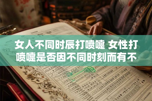 女人不同时辰打喷嚏 女性打喷嚏是否因不同时刻而有不同原因