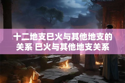 十二地支巳火与其他地支的关系 巳火与其他地支关系如何