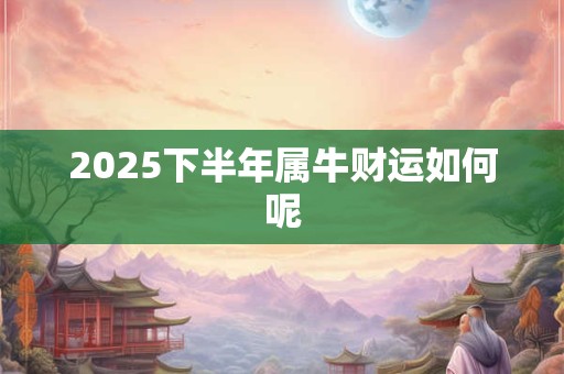 2025下半年属牛财运如何呢