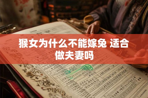 猴女为什么不能嫁兔 适合做夫妻吗