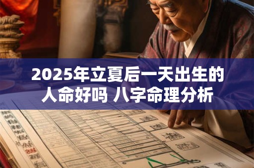 2025年立夏后一天出生的人命好吗 八字命理分析