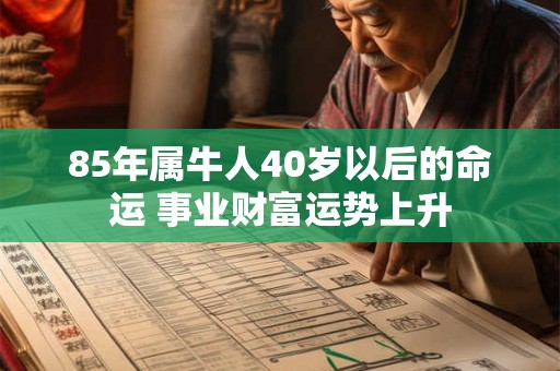 85年属牛人40岁以后的命运 事业财富运势上升